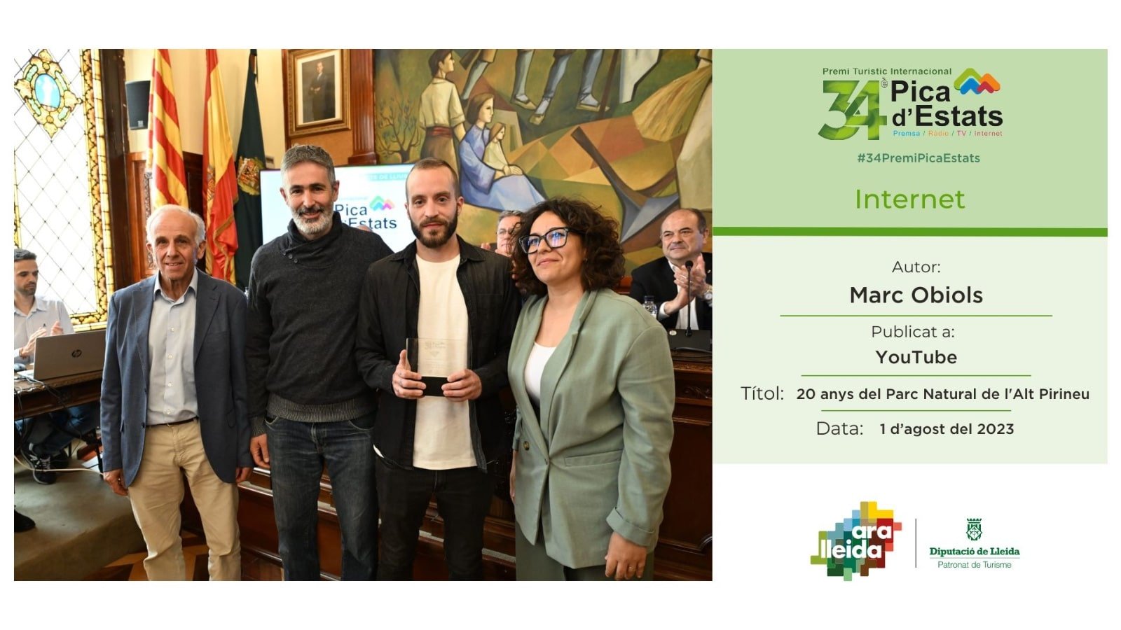 Foto de l'entrega del guardó